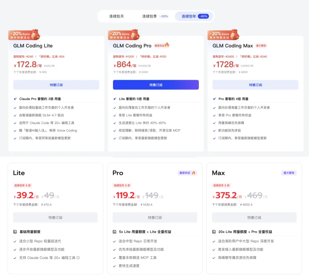 GLM Coding Plan pricing