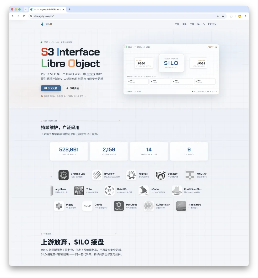 Silo project homepage
