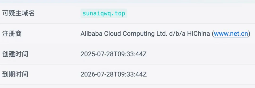 Registrar information for sunaiqwq.top