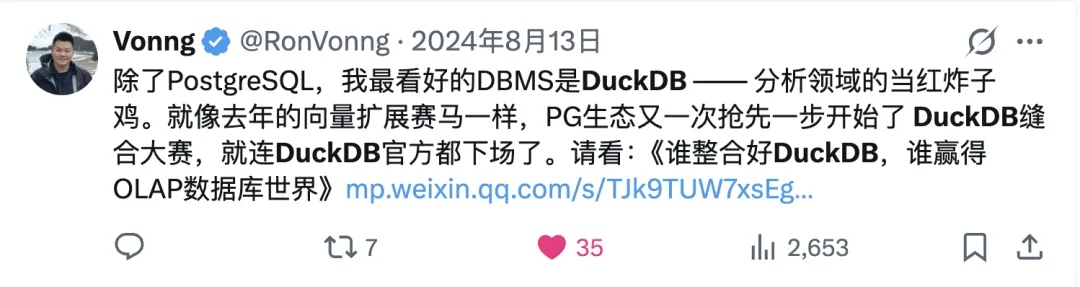 The author’s assessment of PostgreSQL and DuckDB