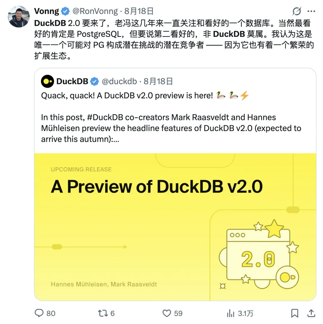 DuckDB 2.0 preview